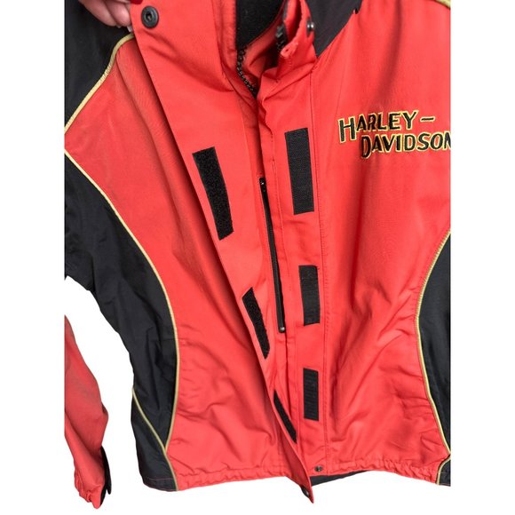 Harley-Davidson Women's Small Reflective Riding Zip Hooded Rain Parka Jacket - Picture 3 of 13